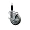 Service Caster 4'' Gray Poly Swivel 3/4'' Expanding Stem Caster with Brake SCC-EX20S414-PPUB-TLB-34 - alternate 1